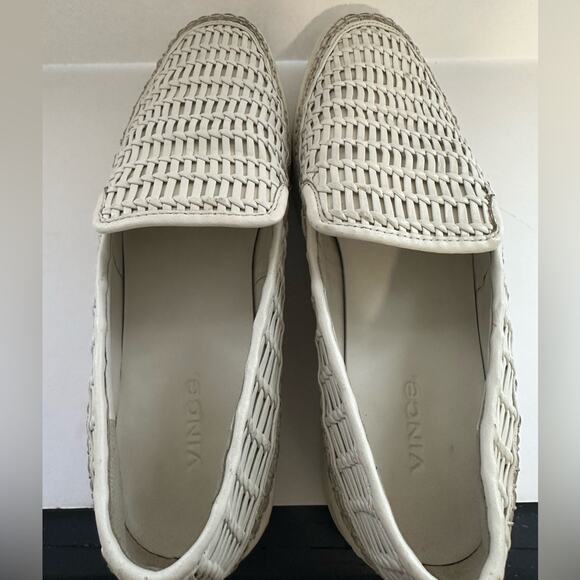 Vince. Stafford Slip-On Leather Flatform Sneakers size US 8.5 - Picture 10 of 11